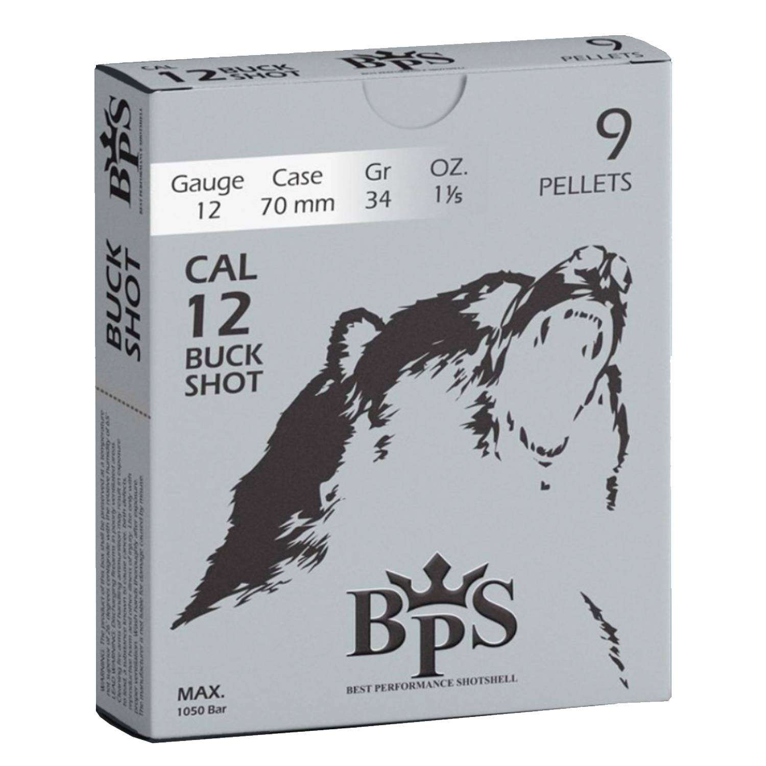 BPS BUCKSHOT AMO 12GA 2 3/4" 1 1/5OZ 00 9 PELLET 10RD (20 BOX CASE) - 