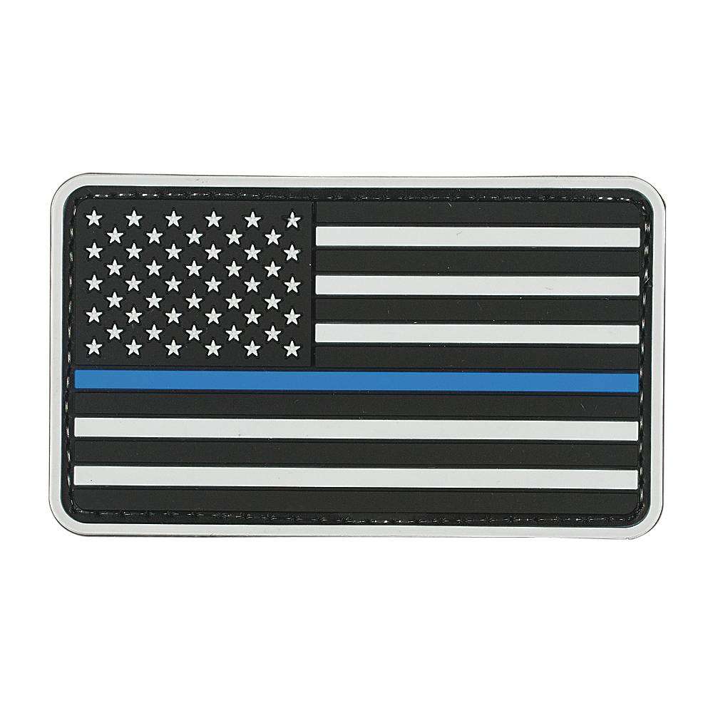 VOODOO TACTICAL AMERICAN FLAG BLUE LINE - RUBBER PATCH - Voodoo Tactical