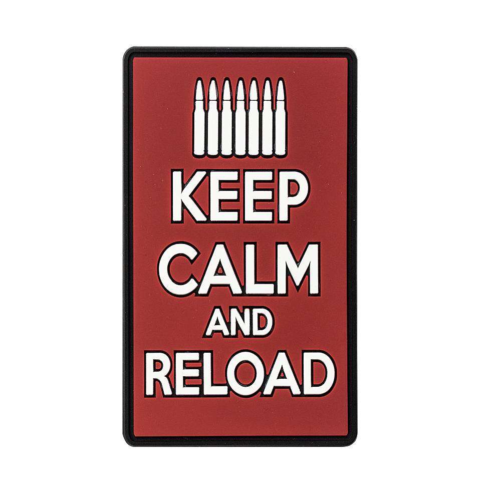 VOODOO TACTICAL RUBBER PATCH - KEEP CALM AND RELOAD (RED) - Voodoo Tactical