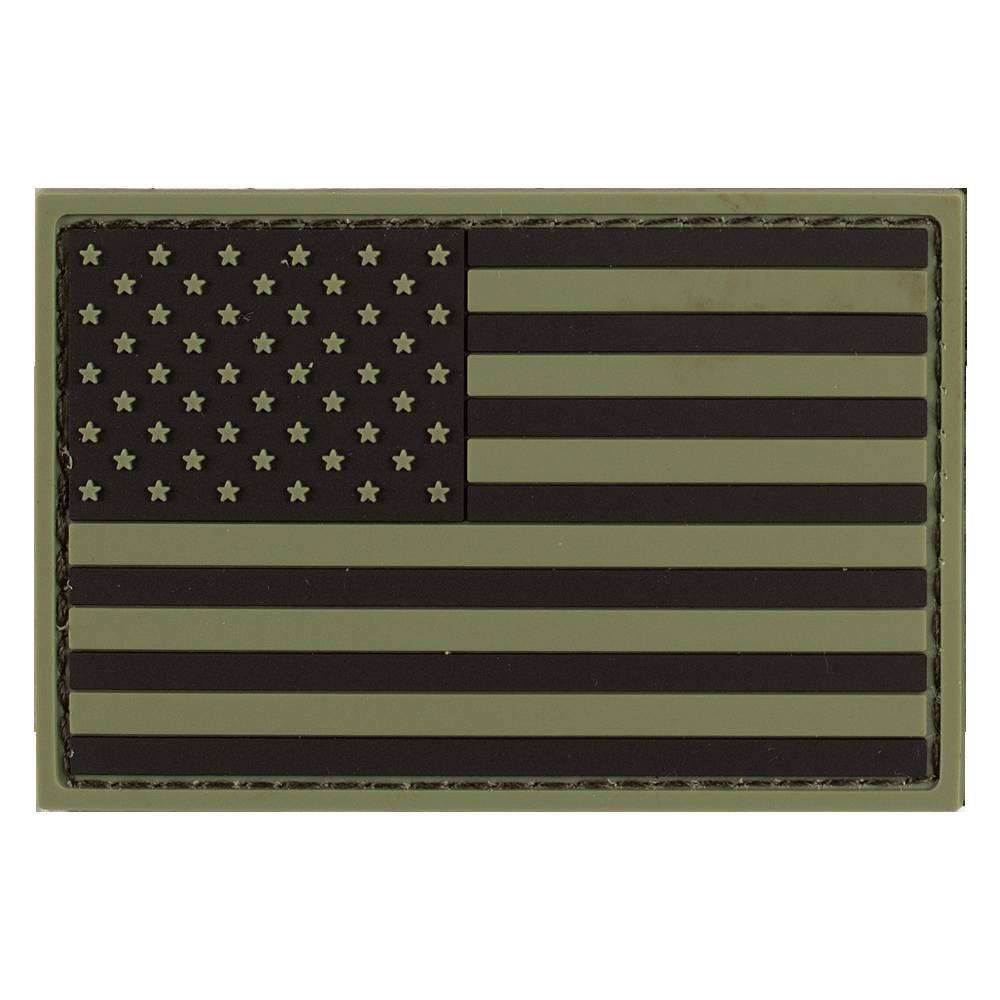 VOODOO TACTICAL RUBBER PATCH - USA FLAG (OD) - Voodoo Tactical