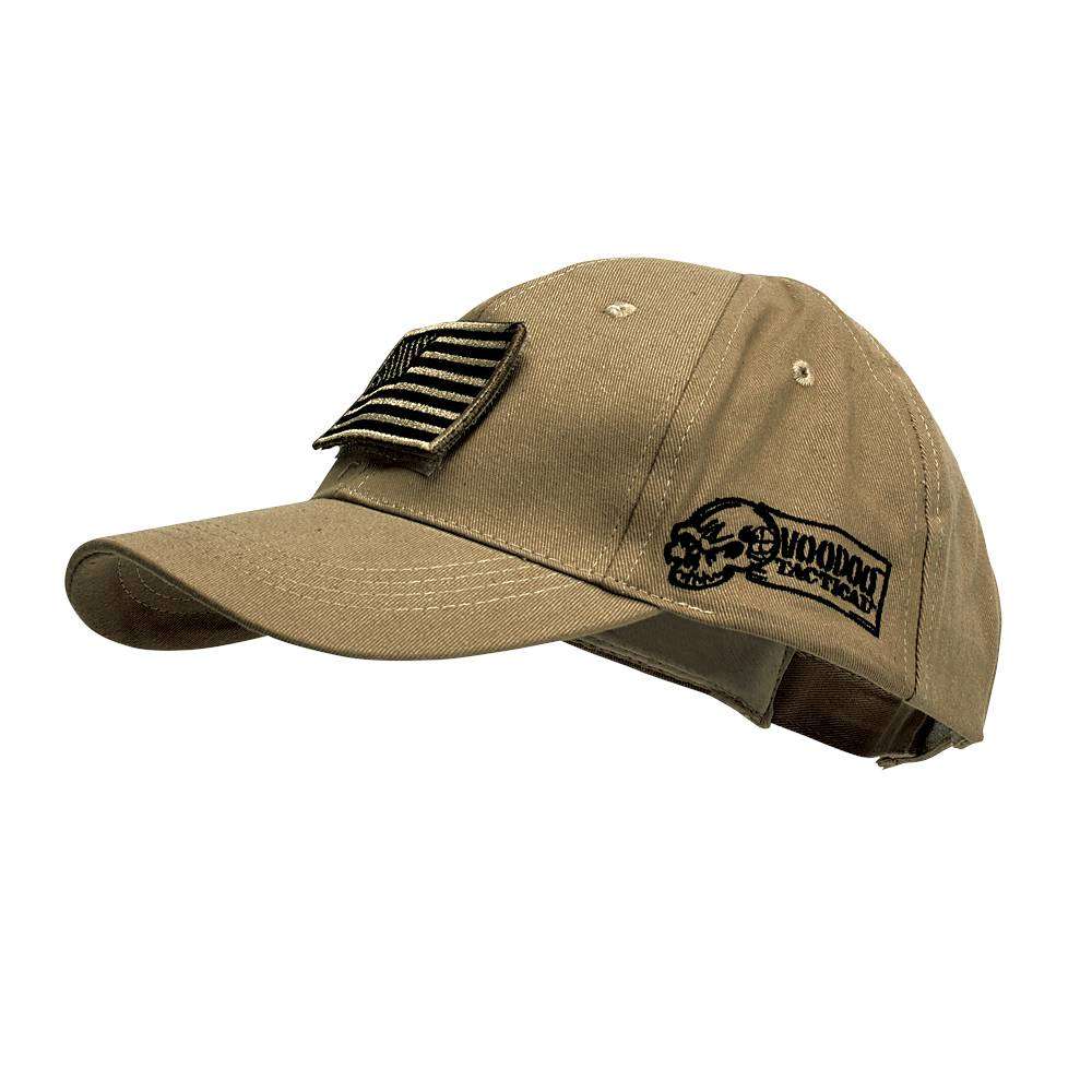 VOODOO TACTICAL VOODOO CAP WITH REMOVABLE FLAG PATCH (COYOTE) - Voodoo Tactical