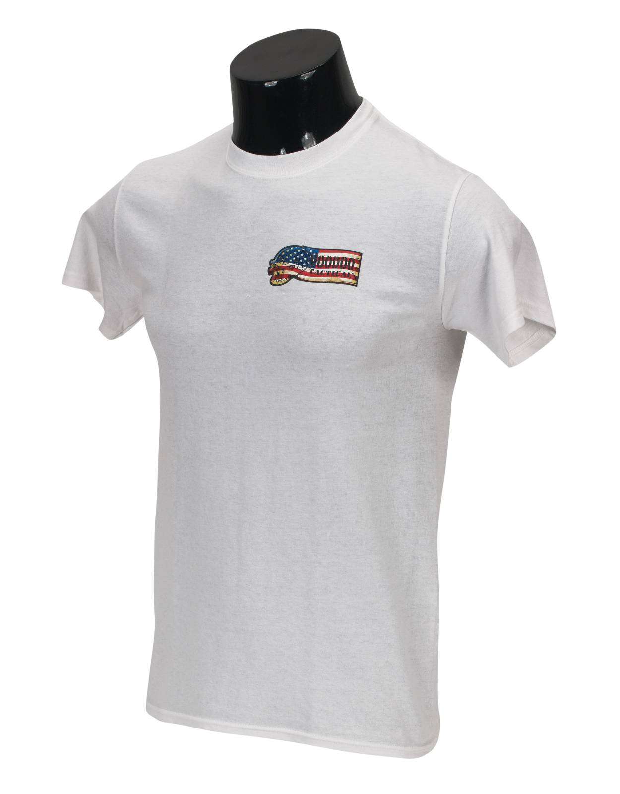 VOODOO TACTICAL PATRIOT BANNER RIBBON LOGO T-SHIRT - (WHITE-SMALL) - Voodoo Tactical