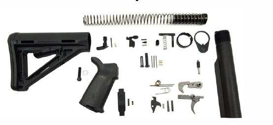 DPMS AR-15 MOE LOWER BUILD KIT WITH PANTHER POLISHED TRIGGER MOE GRIP AND STK - Dpms