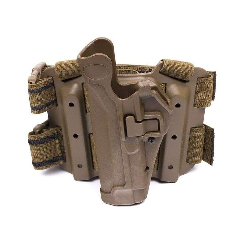 BLACKHAWK HOLSTER GLOCK 17/19/20/21/22/23/31/32/SW M&P 9/40/45 LH BLACK SERPA TACTICAL LEVEL II - Blackhawk