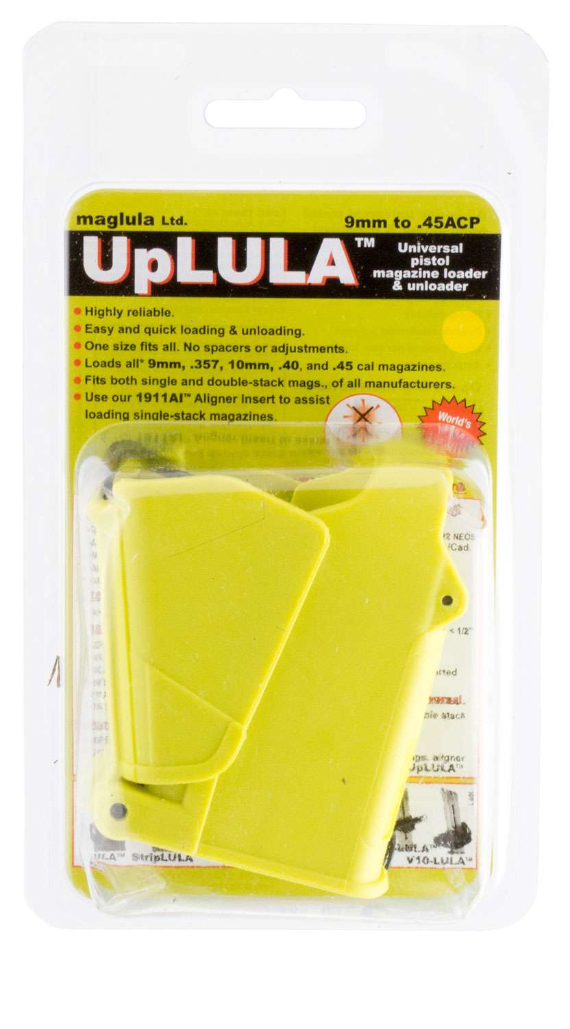 Maglula UpLULA Magazine Speed Loader 9mm to 45acp Mag UP60L Lemon Yellow 