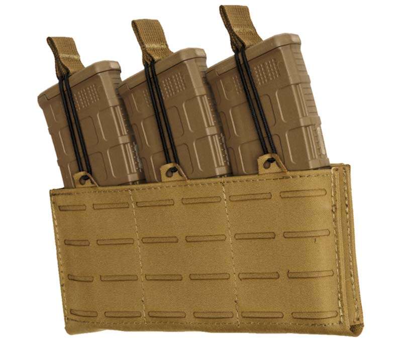 TAC SHIELD RZR MOLLE TRIPLE RIFLE MAG POUCH COYOTE - Tacshield Products