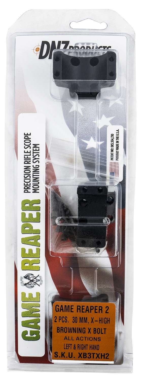 DNZ Game Reaper 2 Scope Mount/Ring Combo Matte Black Browning XBolt 30mm Tube Extra High Rings