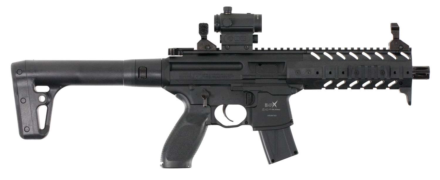 SIG SAUER AIRGUN MPX AIR 177 CAL 88GR CO2 30RD BLACK SIG20R RED DOT - Sig Sauer