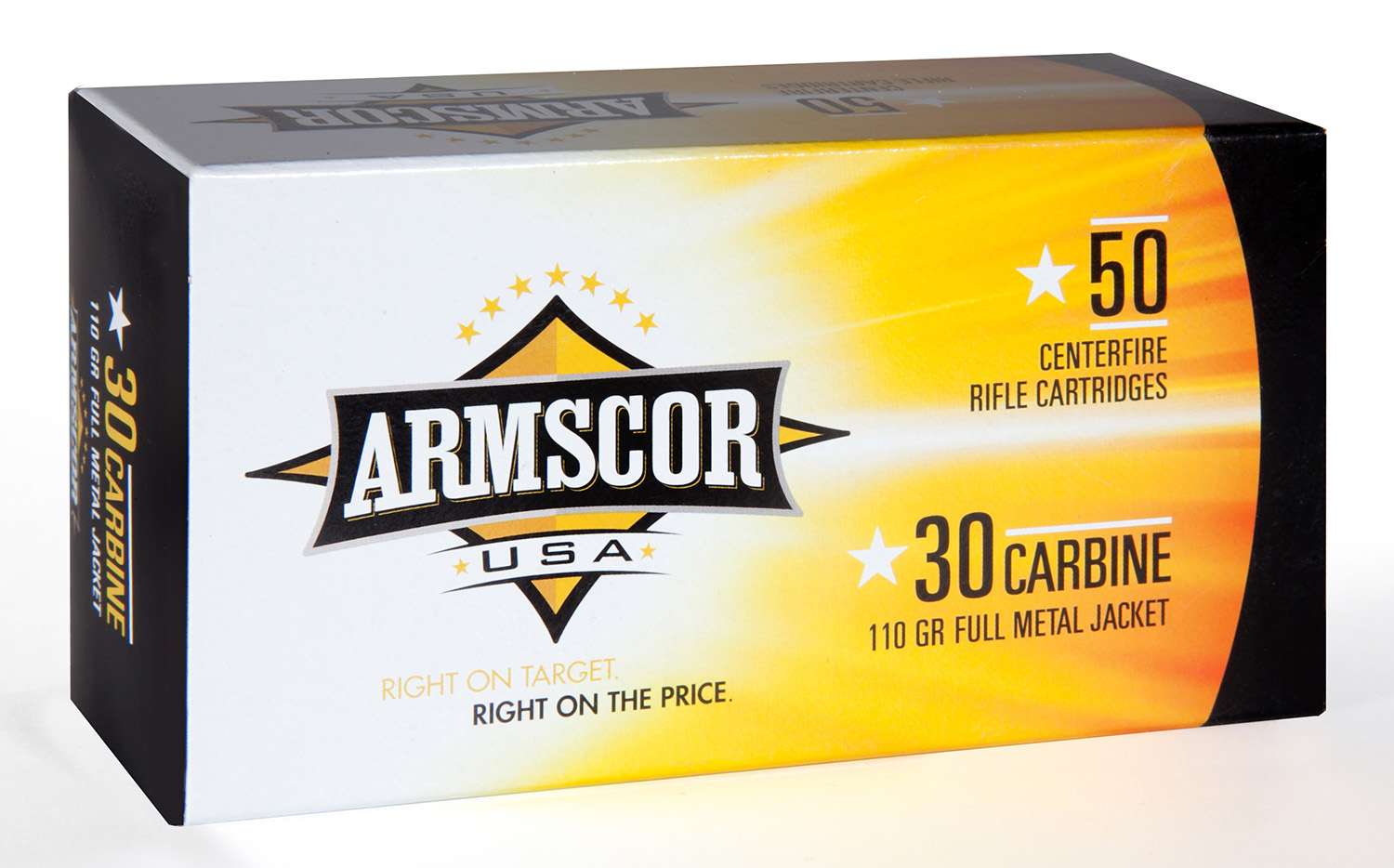 Armscor 50101ph Rifle Ammo 30 Carbine 30 M1 Carbine 110 Gr Full Metal Jacket Fmj 50 Bx 20 Cs 3607
