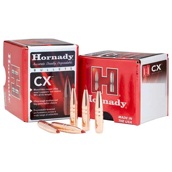 Hornady CX Bullet 6.5mm120gr Polymer Tip Copper Expanding Boat Tail Lead-Fr-img-0