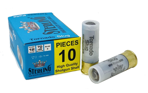 STERLING AMMO 12GA 23/4' TORNADO SLUG 10RD (20 BOX CASE) - Sterling Ammo