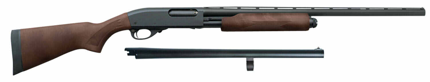 REMINGTON 870 EXPRESS FEILD AND HOME COMBO SGP 12GA 28IN VTBS AND 18.5 BBL BS WOOD STK 4RD MAG - Remington Firearms