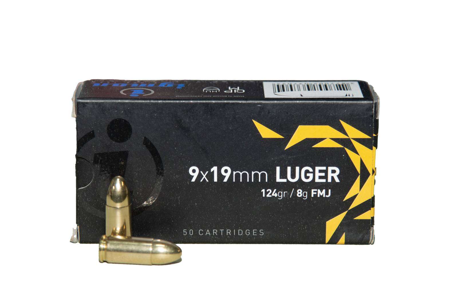 IGMAN BRASS CASE AMO 9MM 124GR FMJ 50RD - Ppu