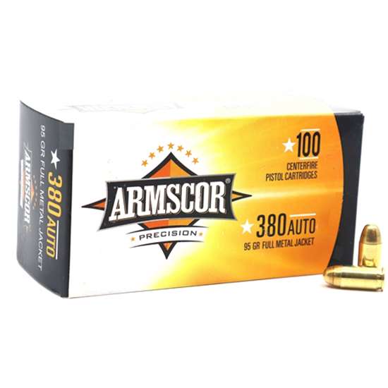 ARMSCOR AMMO 380ACP 95GR FMJ 100/12 VALUE PACK - 