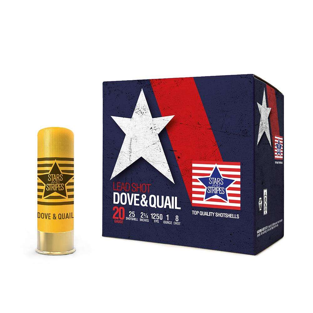 DOVE & QUAIL 20ga 2 3/4'' 1 oz. #8 SHOT 1250FPS 25RD | Whitestone Ordnance