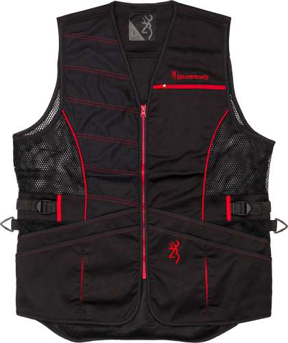 BG ACE SHOOTING VEST R-HAND 3X-LARGE BLACK/RED TRIM - Browning