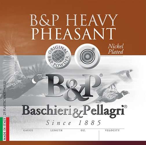 B&P HEAVY PHEASANT AMO 12GA 3IN 1 7/8OZ #5 NPL 1350FPS 25RD (10 BOX CASE) - Baschiere & Pellagri Usa Inc.