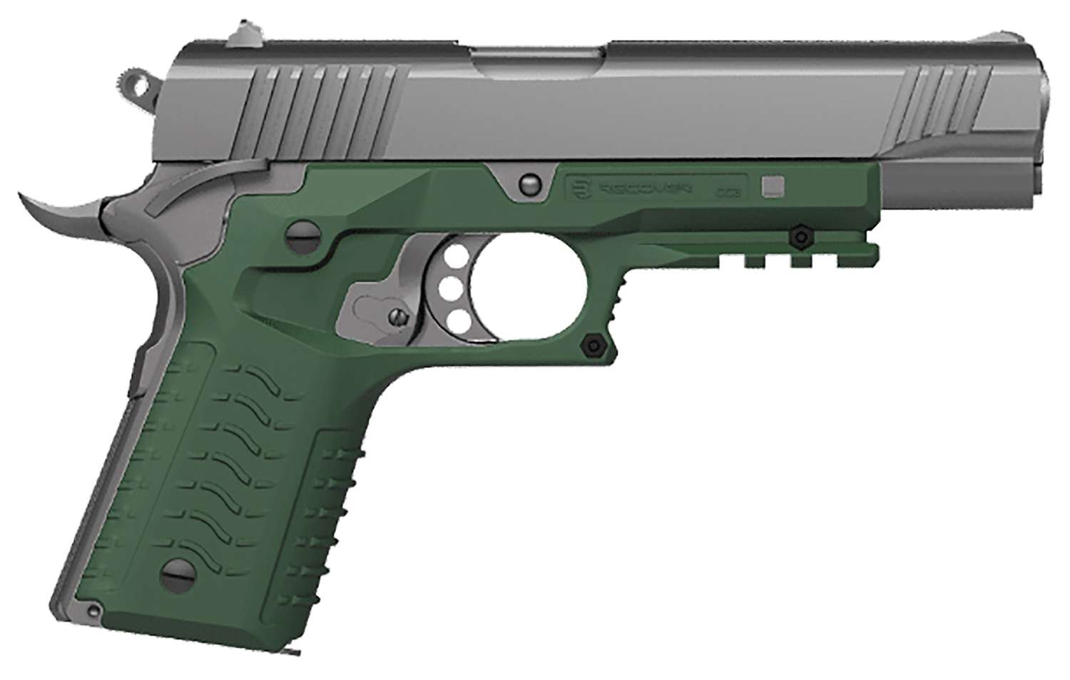 Rec Cc3h 03 1911 Grip And Rail System Olive Larrys Pistol And Pawn 9608