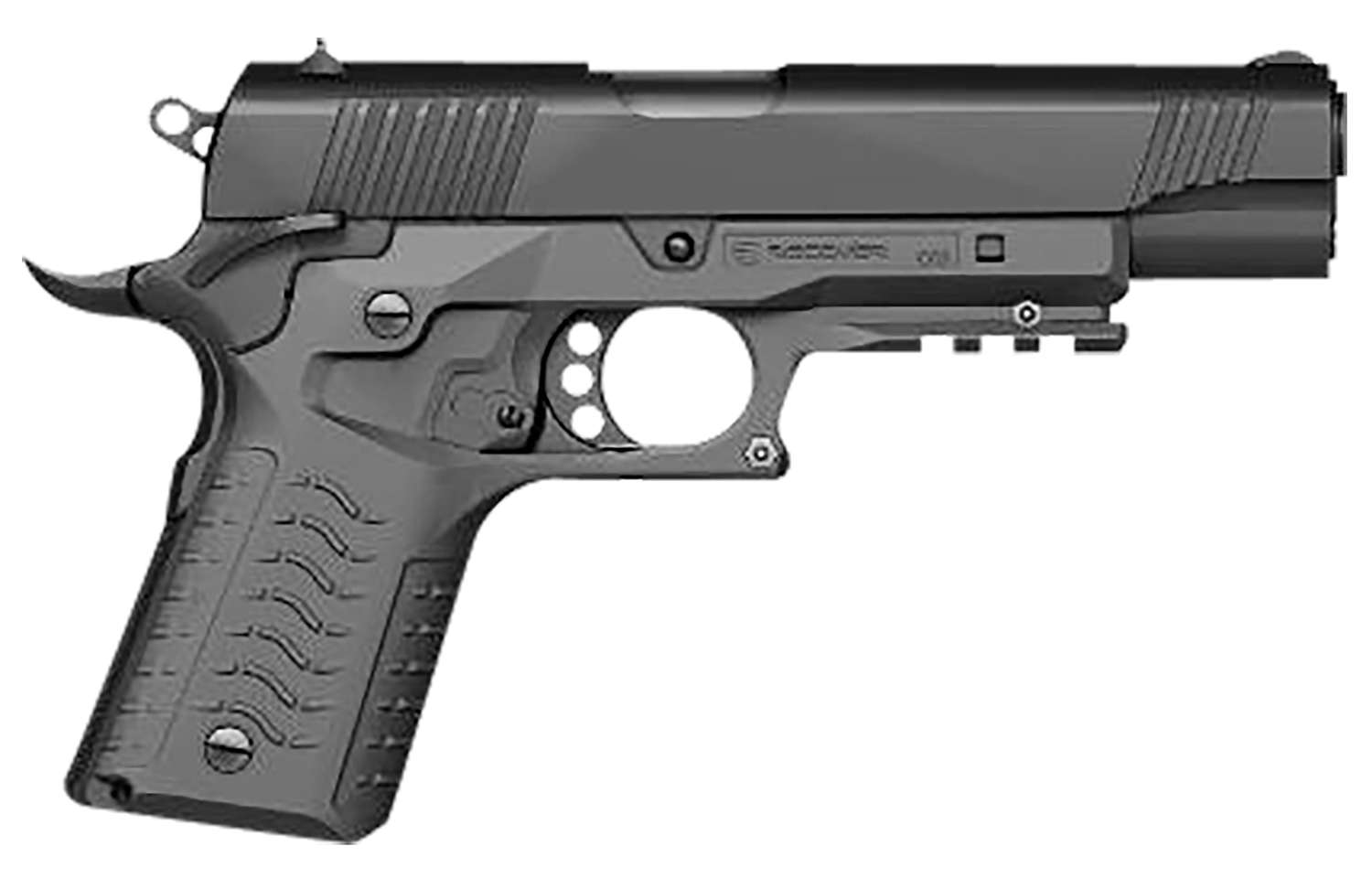 Recover Tactical Cc3h 04 Grip And Rail System Gray Polymer Picatinny For Standard Frame 1911 4754