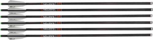 EASTON XBOW BOLT 9MM CARBON 22" W/3" VANES FLAT BACK 6-PK - Easton