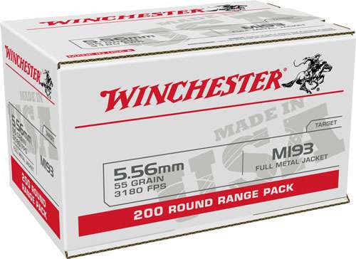 WIN AMMO USA 5.56X45 CASE LOT 55GR. FMJ 800RD CASE - 