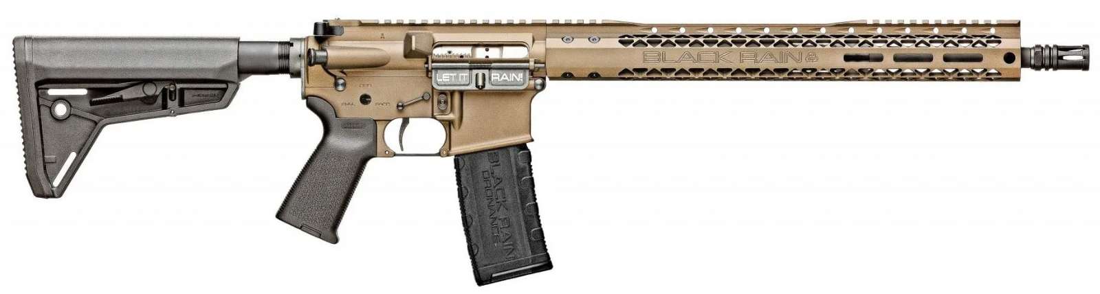 BLACK RAIN SSP RIA 5.56 16IN SOCOM PROFILE BBL 15IN MLOK SLIM HANDGUARD FDE 30RD MAG - Black Rain