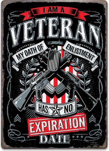 RIVERS EDGE SIGN 12"x17" "VETERAN OATH" - 