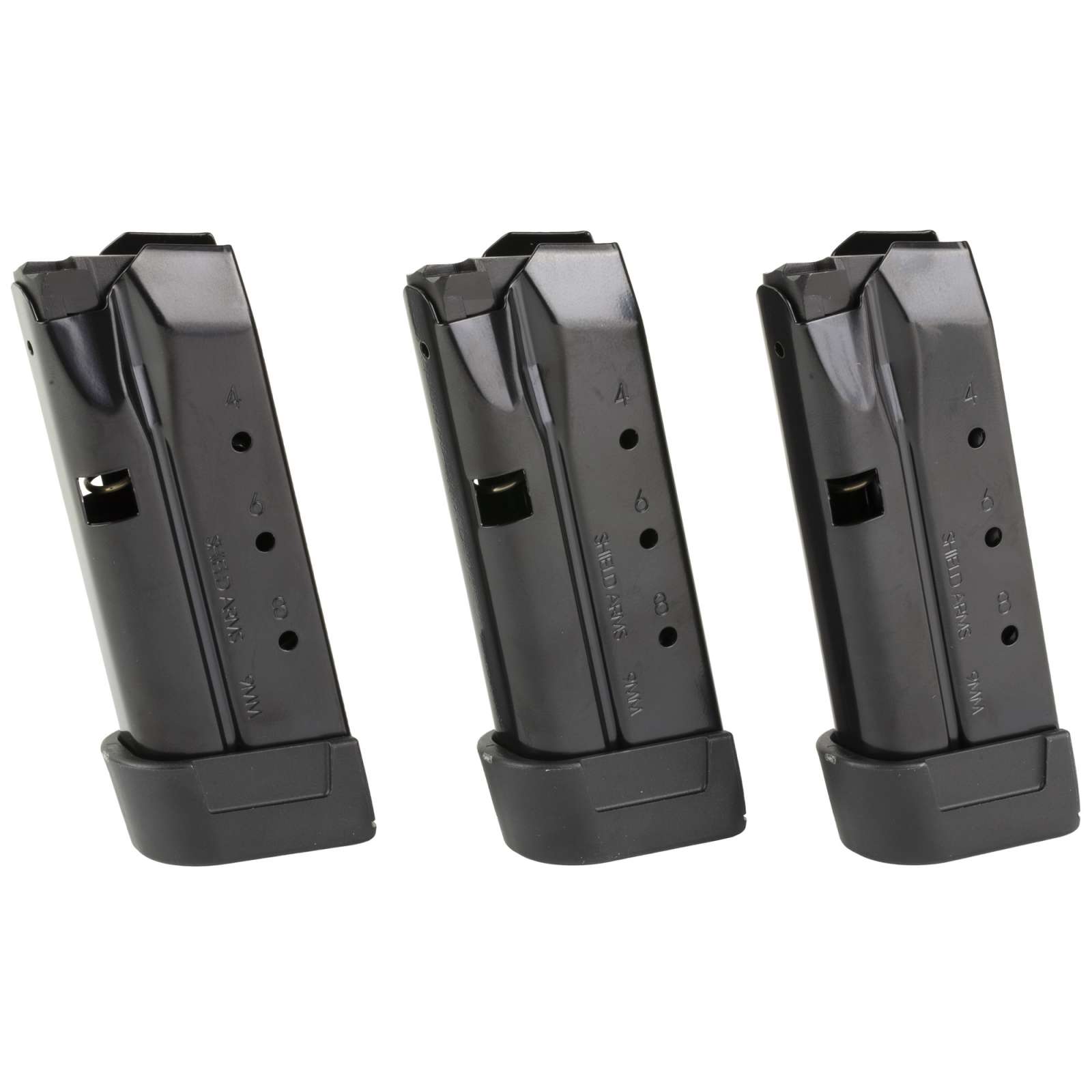 SHIELD ARMS Z9 COMBO 3 THREE MAGAZINES POWERCRON GLOCK 43 W/ 1 BLACK MAG RELEASE 9RD AmChar