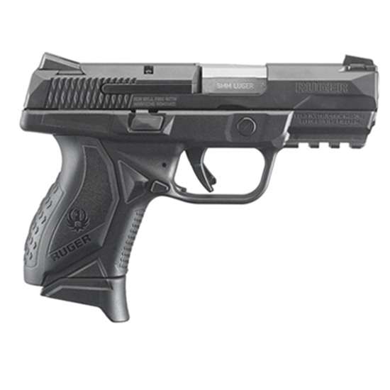 Ruger 8635 American Compact 9mm Luger 3.55" 17+1 Black Frame Black Nitride-img-0
