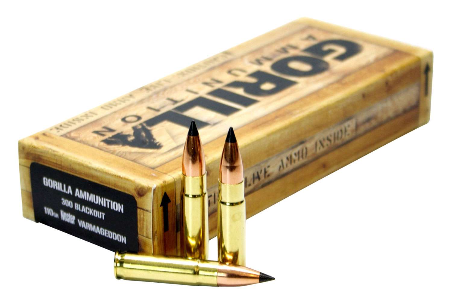 Gorilla GA300110NV Gorilla Troop 300 Blackout 110 gr Nosler Varmageddon ...