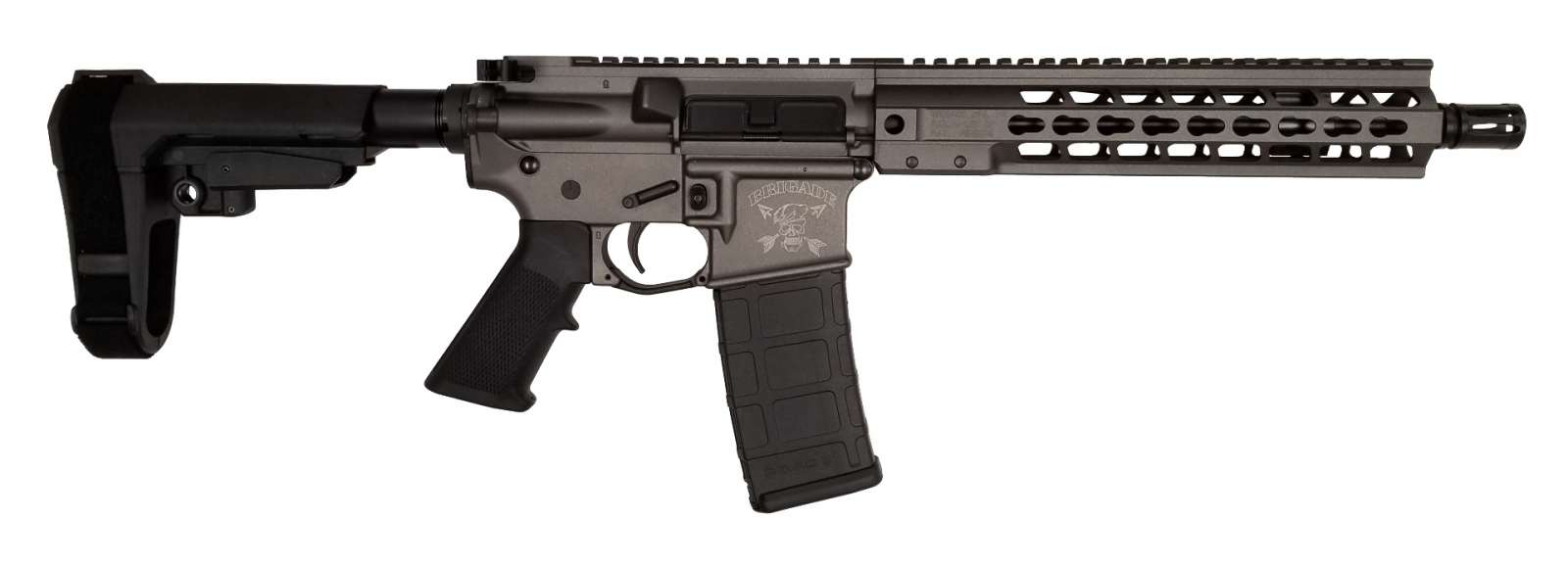 Forged AR-15 5.56  10.5" Pistol Tungsten w SBA3 Ta 10" Urail; SBA3 Tactical Brace; A2 Flash Hider; Key Mod Rail 1x30rd mag