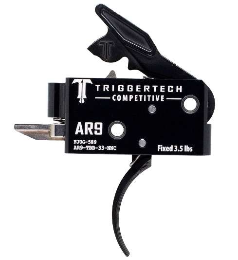 TRIGGER TECH AR9 COMPETITIVE CURVED BLK/BLK 2 STAGE TRIGGER 3.5 LB - Triggertech