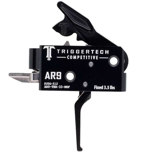 TRIGGER TECH AR9 COMPETITIVE FLAT BLK/BLK 2 STAGE TRIGGER 3.5 LB - Triggertech