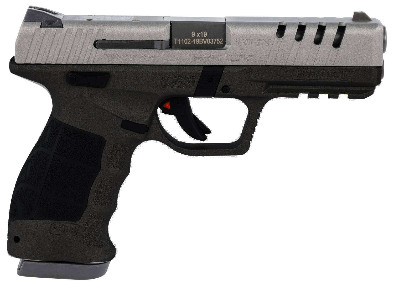 SAR SAR9 HGA 9MM 4.4IN BBL PLATINUM CERAKOTE 2/10RD MAG - Sar Usa