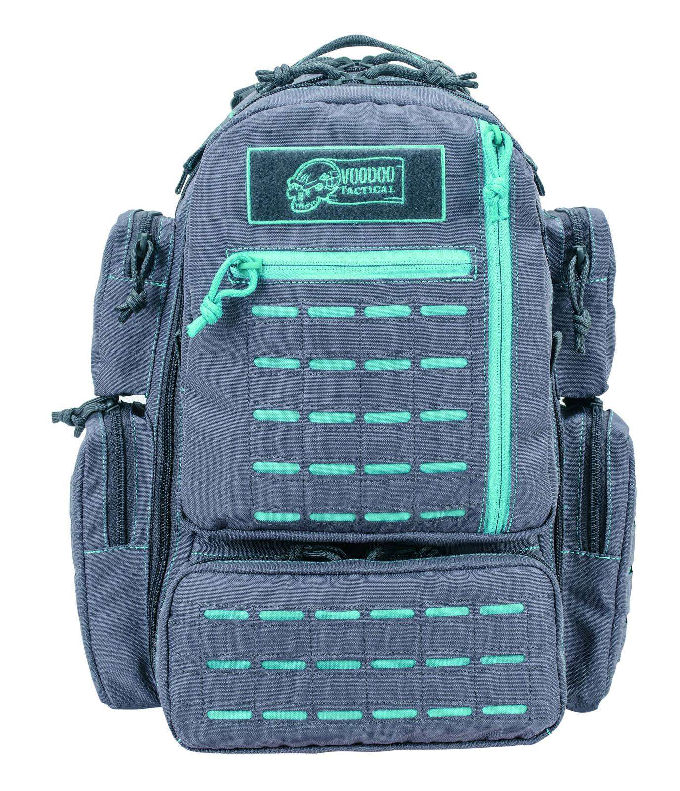 VOODOO TACTICAL MINI TOBAGO PACK WITH DIE CUT MOLLE (GRAY WITH TEAL STITCHING) - Voodoo Tactical