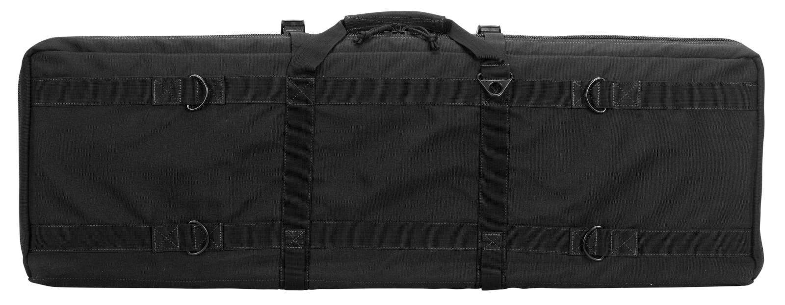 VOODOO TACTICAL 36" PADDED WEAPONS CASE WITH DIE CUT MOLLE (BLACK WITH GRAY) - Voodoo Tactical