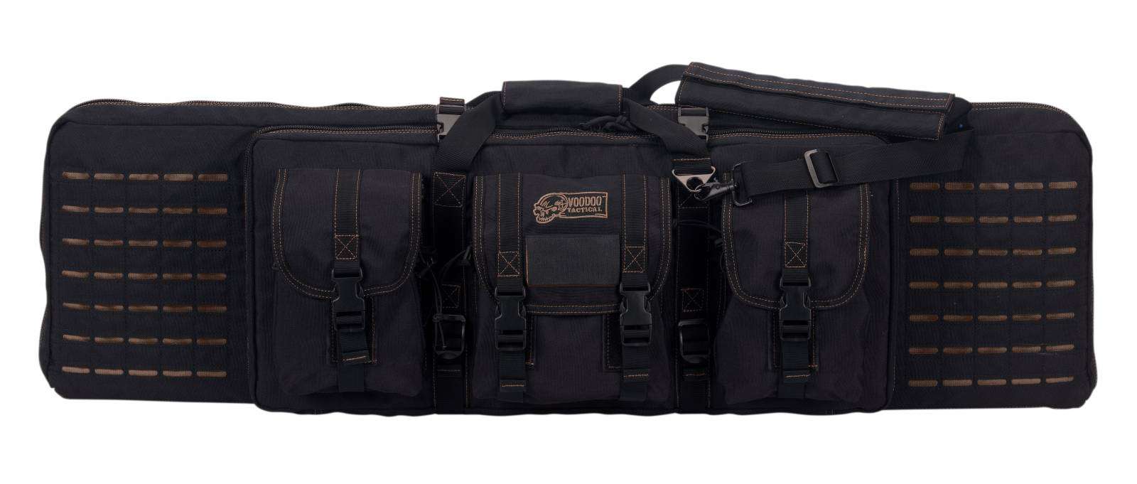 VOODOO TACTICAL 42" PADDED WEAPONS CASE WITH DIE CUT MOLLE (BLACK WITH COYOTE) - Voodoo Tactical