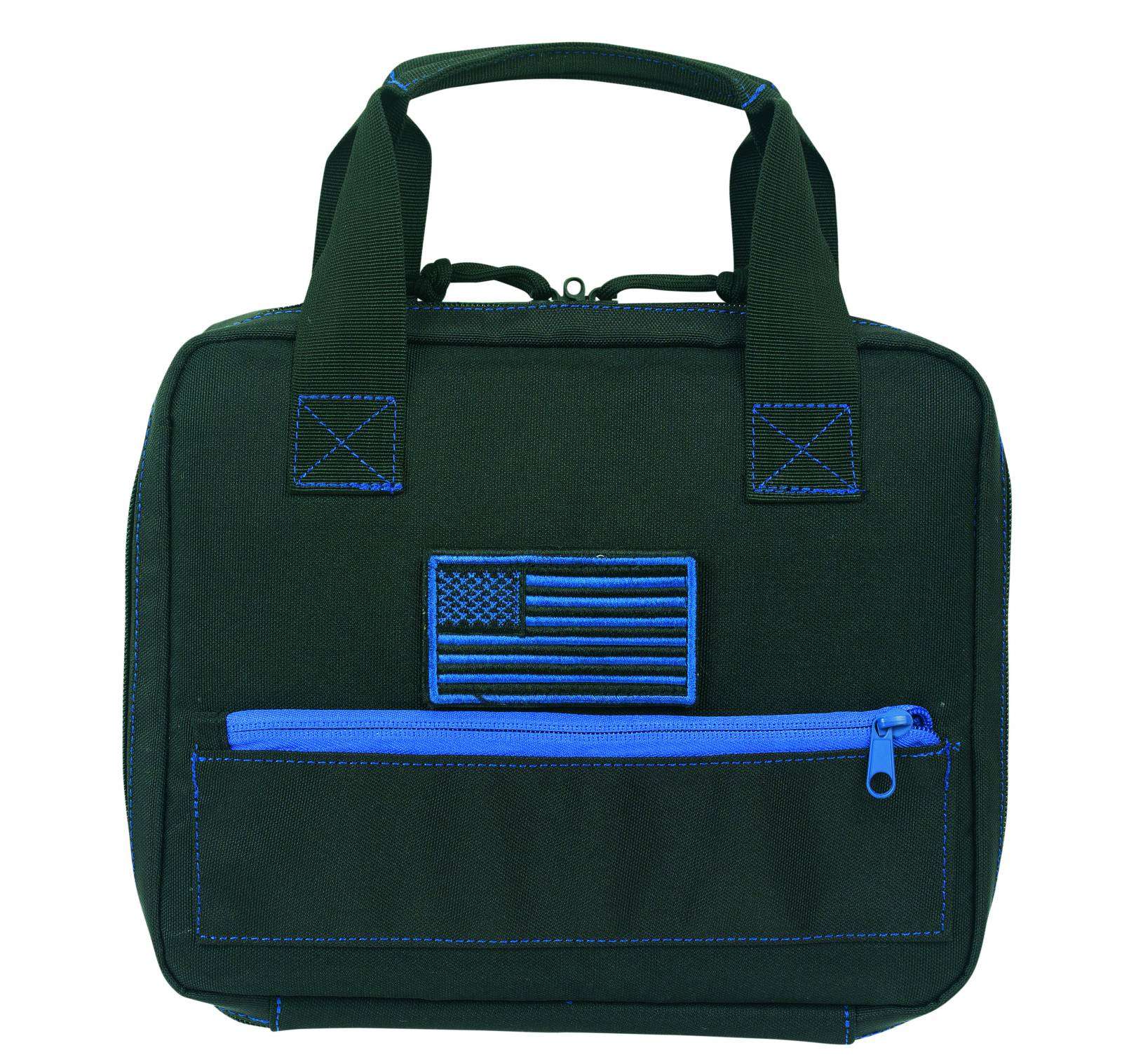 VOODOO TACTICAL CUSTOM SERIES PISTOL CASE (BLACK WITH BLUE) - Voodoo Tactical