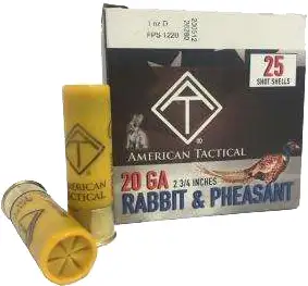 ATI GAME LOAD AMO 20GA #8 1 OZ 2.75 DRAM 2 3/4" 250RD CASE - Ati Ammunition