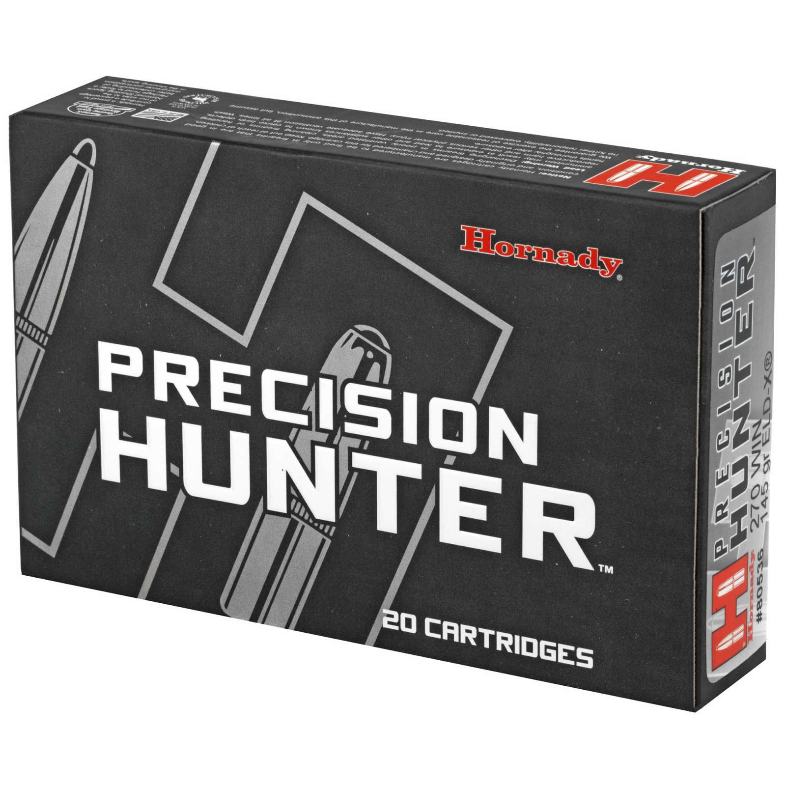Hornady 80536 Precision Hunter  270 Win 145 gr Extremely Low Drag-eXpanding-img-2