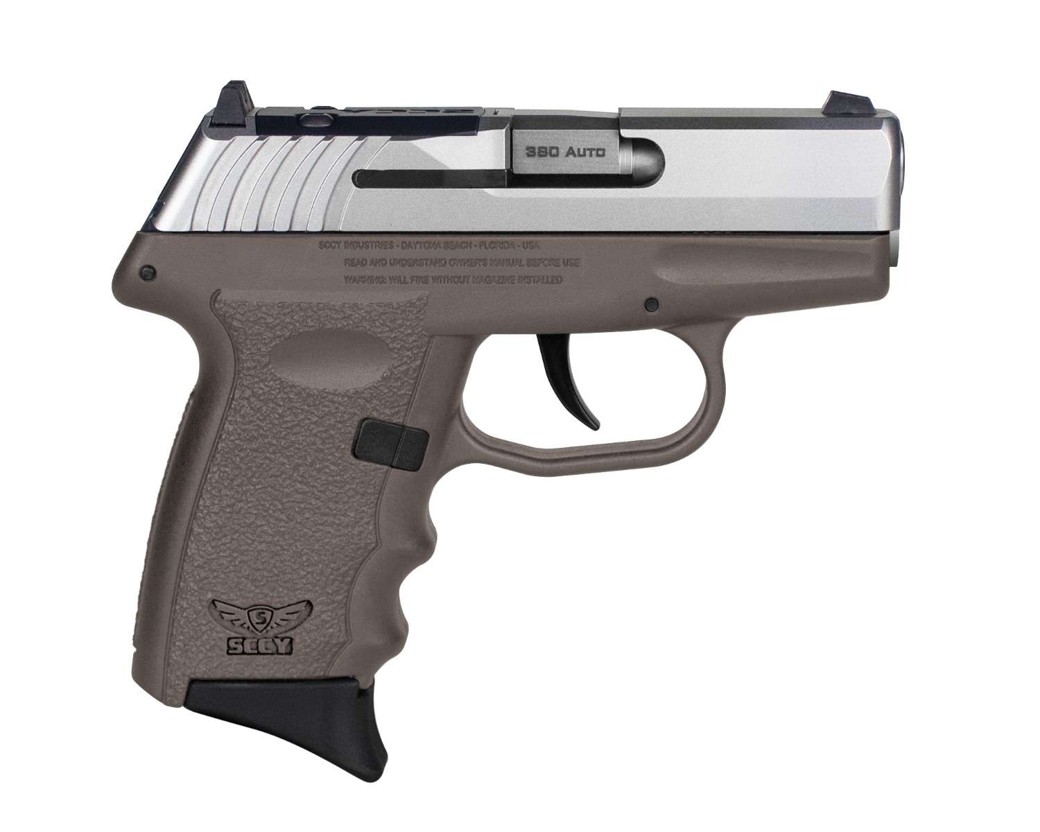 SCCY CPX-3 HGA 380 AUTO 2.96IN BBL NO SAFETY DARK EARTH/SS 2-10RD RED DOT READY