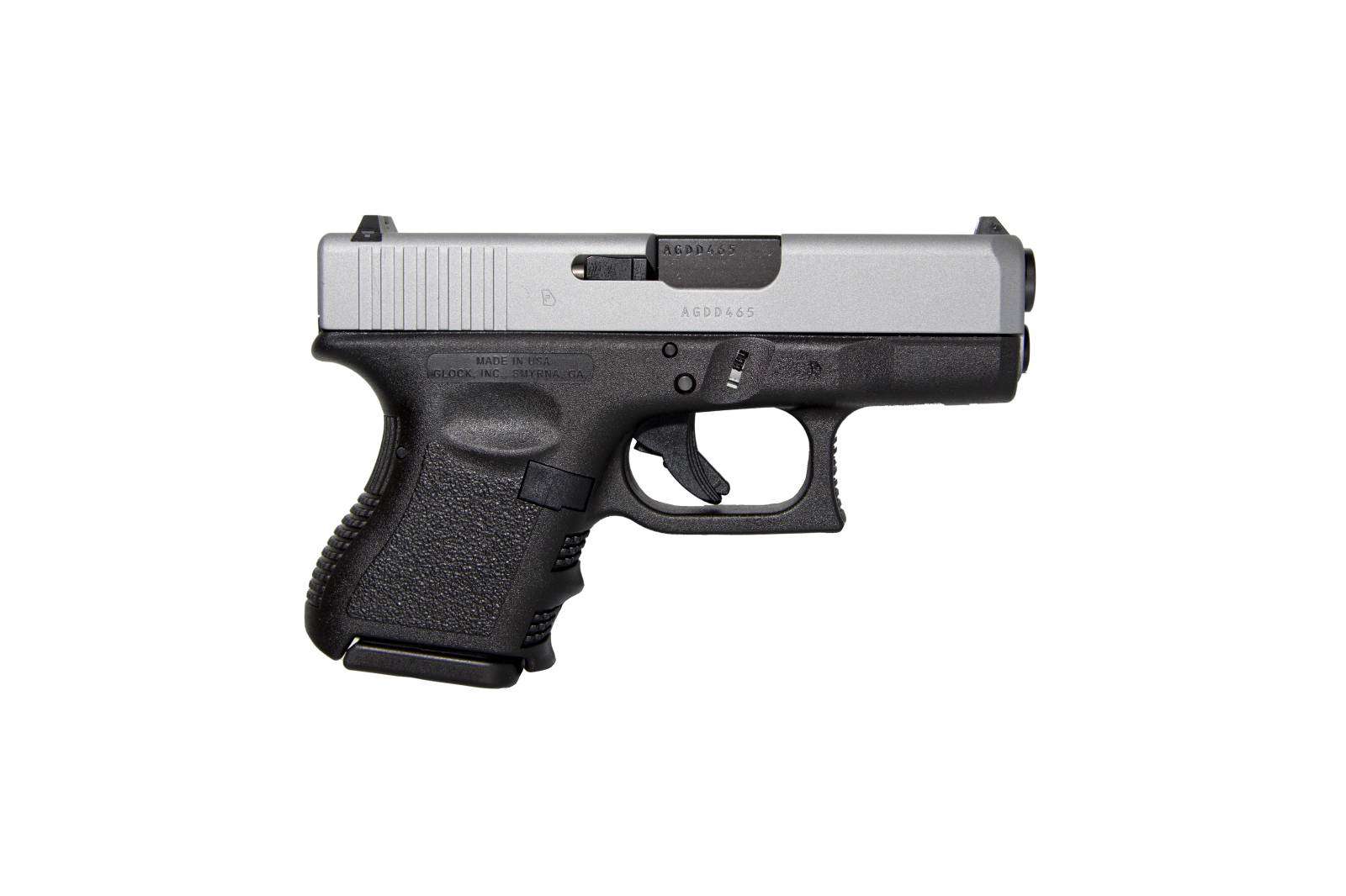 GLOCK 26 G26 HGA 9MM 3.5 IN BBL FS 5LB 2 10RD MAGS CERAKOTE SILVER TITANIUM SLIDE - Glock