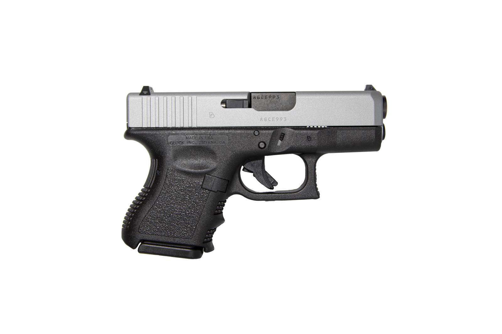 GLOCK 27 G27 HGA 40 S&W 3.5 IN BBL FS 5LB 2 9RD MAGS CERAKOTE SILVER TITANIUM SLIDE - Glock