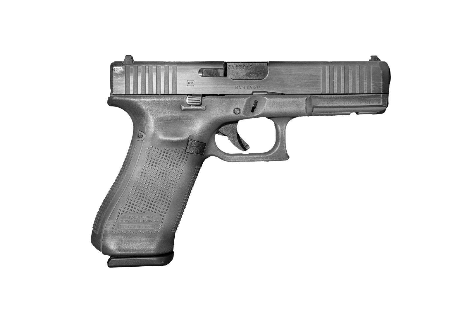 GLOCK 17 G17 GEN 5 HGA 9MM 4.49 IN BBL FS 5LB 3 17RD MAG CERAKOTE GRAY BATTLEWORN FRAME AND SLIDE - Glock