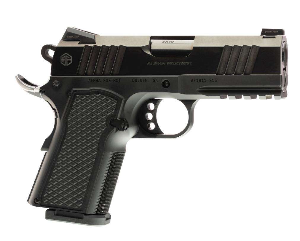 ALPHA FOXTROT AF1911-S HGA 45 AUTO 3.25IN BBL MATTE BLACK DLC 6RD NOVAK SIGHT - Alpha Foxtrot