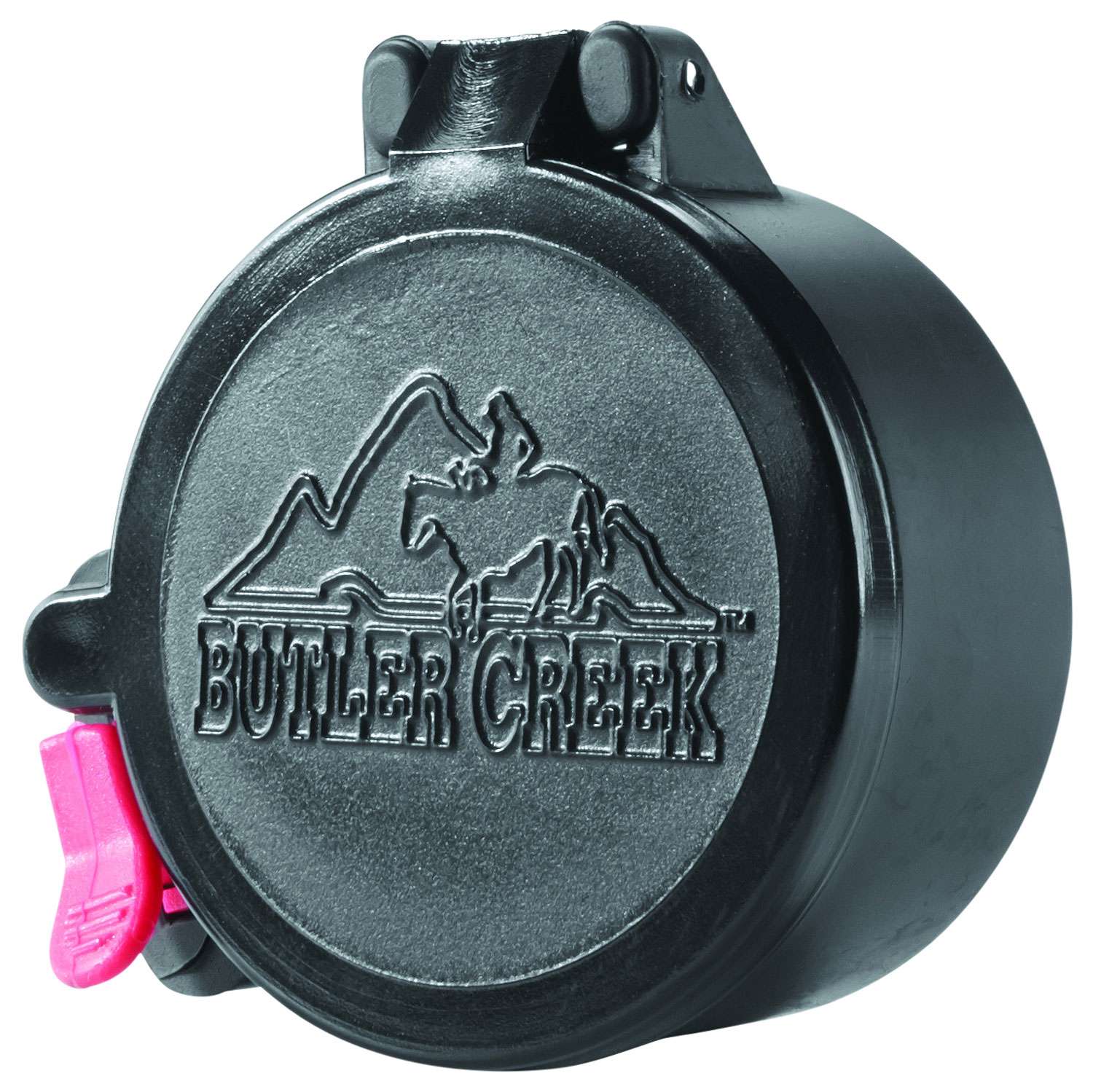 Butler Creek 20050 Flip-Open Scope Cover, Black Polymer, Eyepiece Size 05, Weatherproof, Silent Spring Hinge