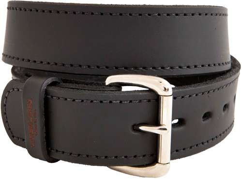 VERSACARRY DOUBLE PLY LEATHER BELT 46"X1.5" HEAVY DUTY BLK - Versacarry