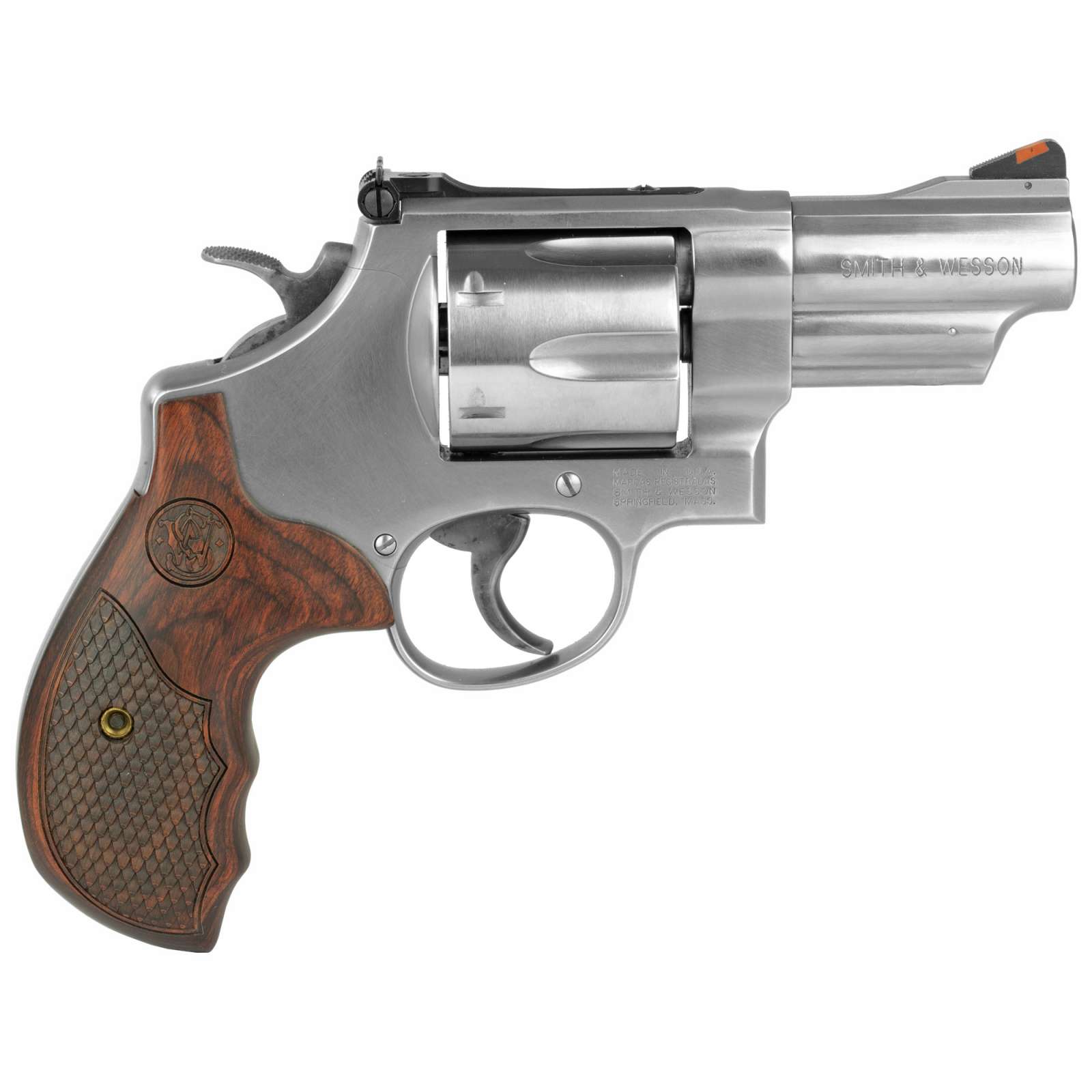 Smith & Wesson 150715 629 Deluxe 44 Rem Mag 6 Round 3" Stainless Steel Wood-img-1