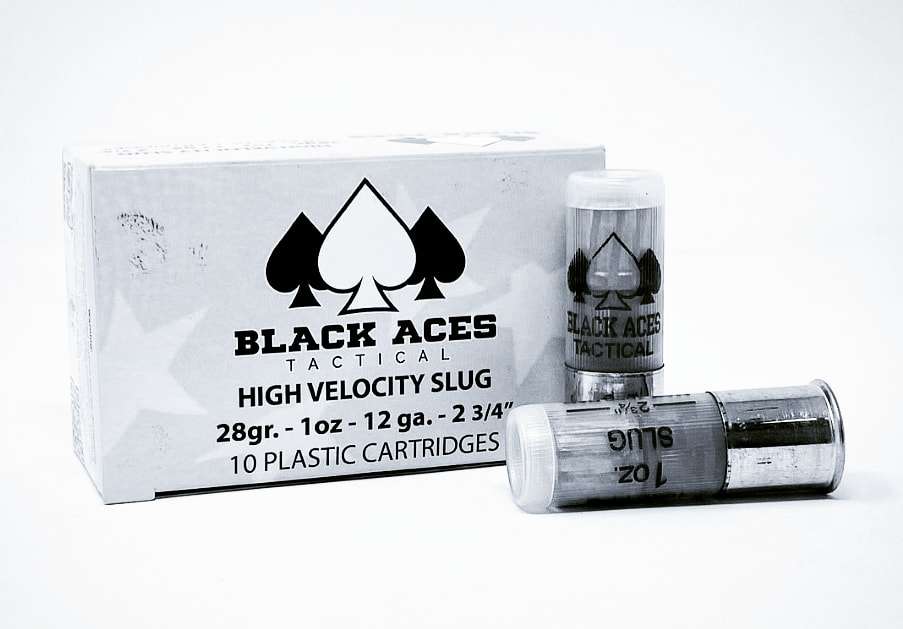 Black Aces Tactical 12ga Slugs 2.75 inch Shotgun Shells - SLUG | 1640 fps | Zinc coated steel casing | 1 Case (20 boxes/200rds) - Black Aces