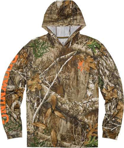 BROWNING HOODED L-SLEEVE TECH T-SHIRT REALTREE EDGE X-LARGE - Browning